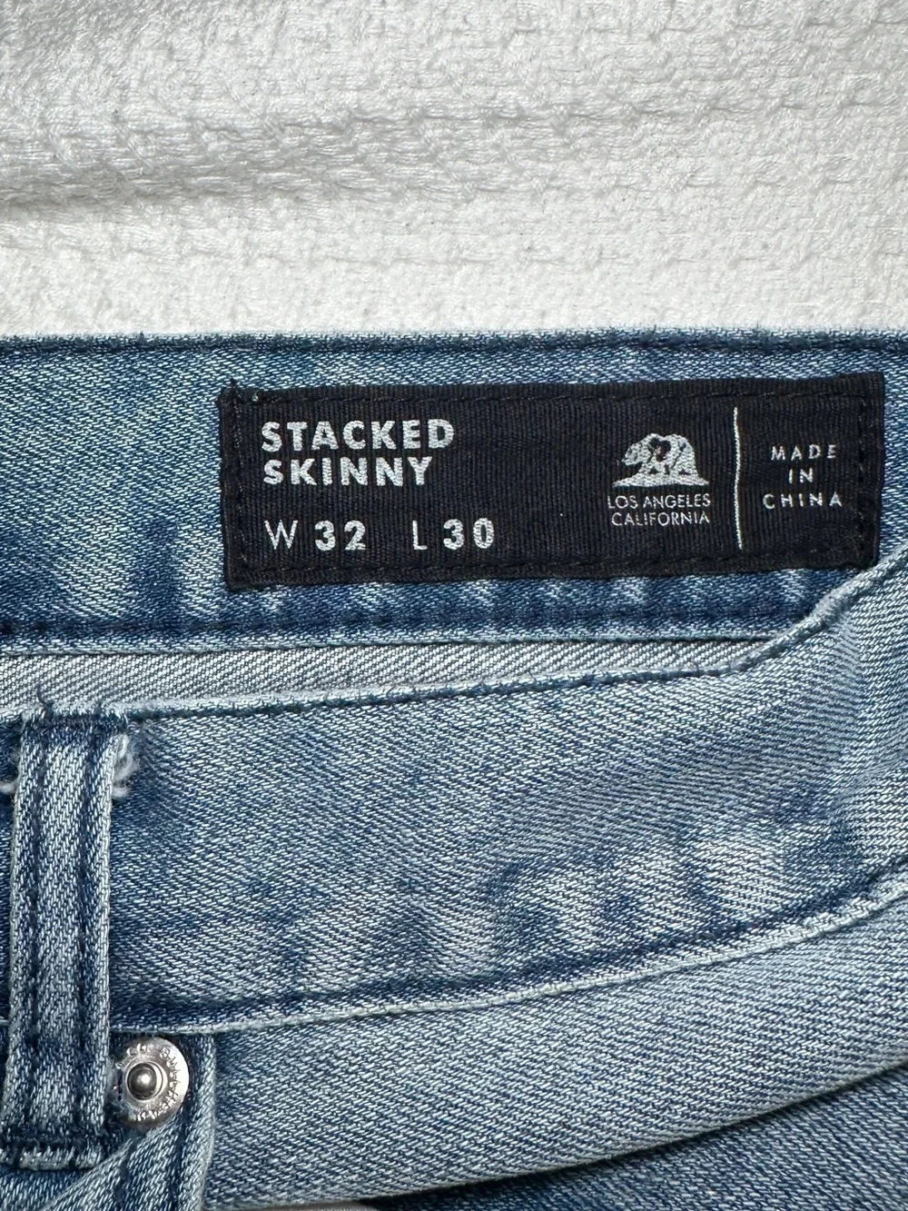 Bullhead Men's Skinny Jeans in Medium Blue Denim